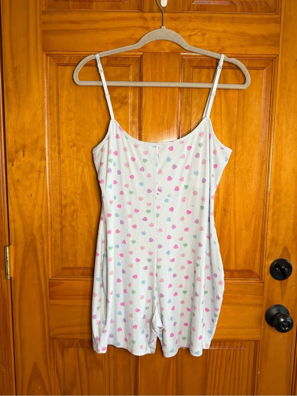 SKIMS Cloud Candy Heart Soft Lounge Scoop Neck Onesie NEW Size XL